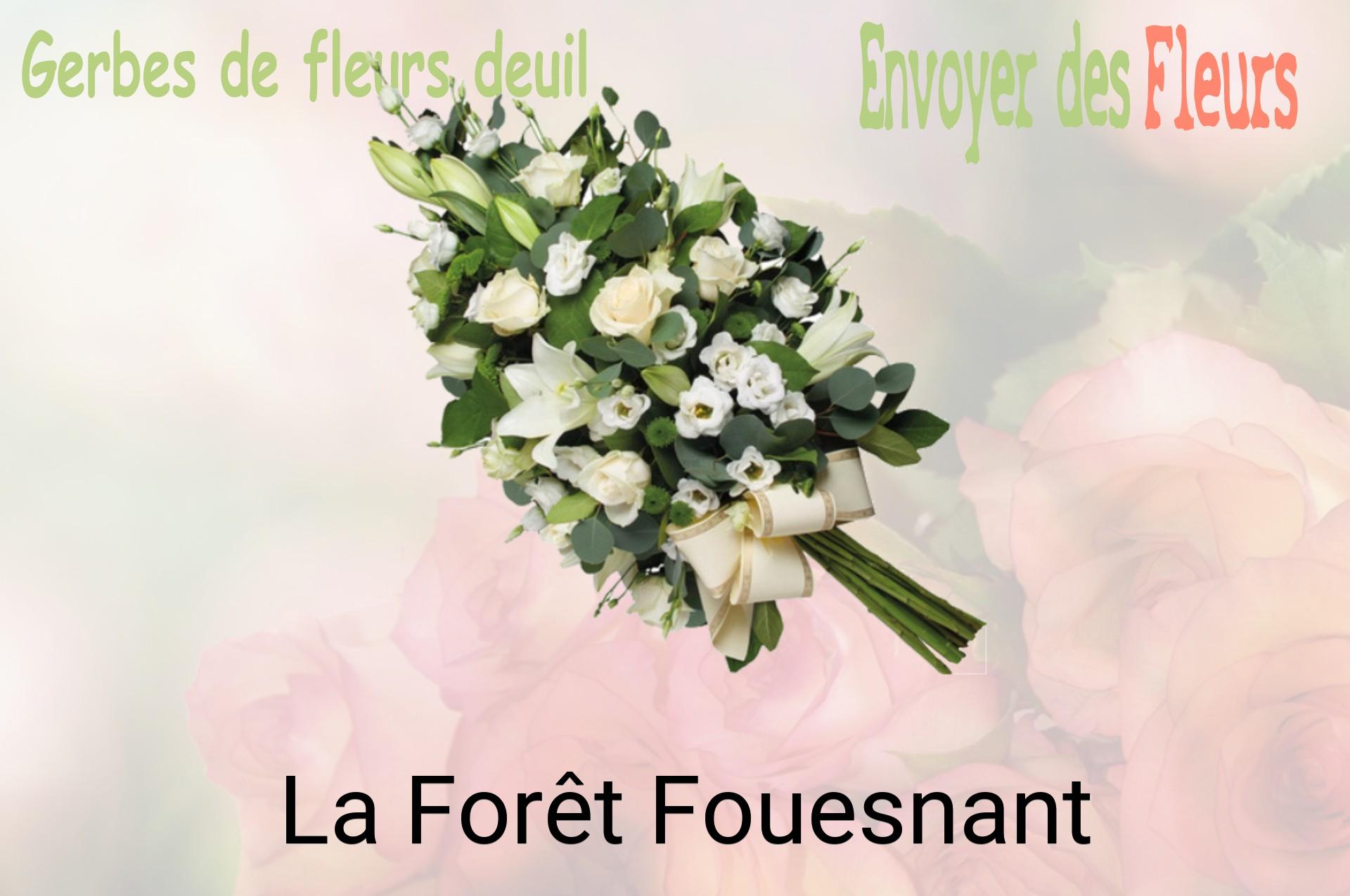 Gerbe de fleurs de deuil livrée à La Forêt-Fouesnant